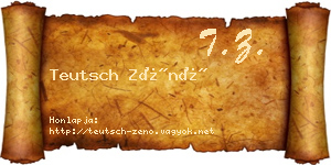 Teutsch Zénó névjegykártya